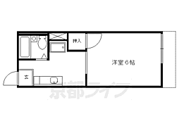プリオール木下 1Kの間取図画像