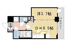 ファステート京都東寺フェイブ 1DKの間取図画像