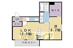 ForestMaison京都北山 WEST 1LDKの間取図画像