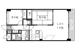 モイセス桜木 2LDKの間取図画像