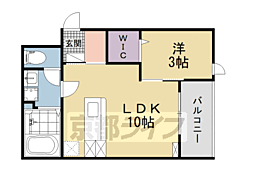 TSプレイス大住 1LDKの間取図画像