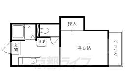 ライトハウス-W1 1Kの間取図画像