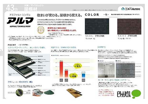 無料で選べる屋根材
