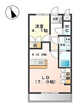 カトル・カール 203 ｜ 和歌山県岩出市相谷（賃貸アパート1LDK・2階・36.00㎡） その2