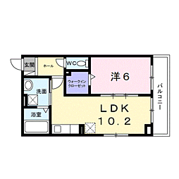 ヒカルサ和歌山本町 3階1LDKの間取り