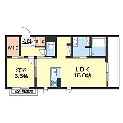 Reo 3階1LDKの間取り