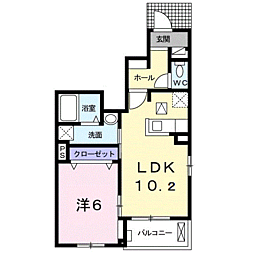 メゾンソフィア 1階1LDKの間取り
