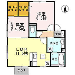 メゾン・ド・アンジュ 2LDKの間取図画像