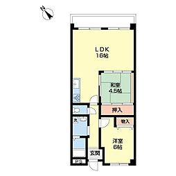 IM八幡前マンション 2LDKの間取図画像