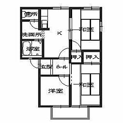ディアス栄谷 3Kの間取図画像
