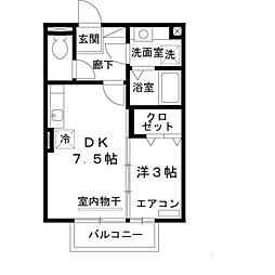 シャンルミエール 1DKの間取図画像