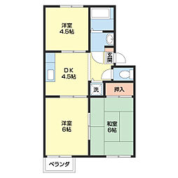 ハイツ宮下 3DKの間取図画像