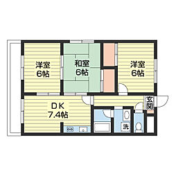 アイビー・スクエア 3DKの間取図画像