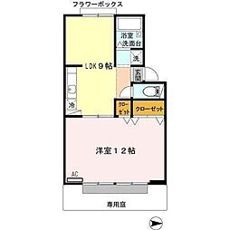 ハイツJOY 1LDKの間取図画像