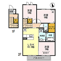 ボアメゾン 3LDKの間取図画像