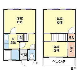 ルピナスミナト 3Kの間取図画像