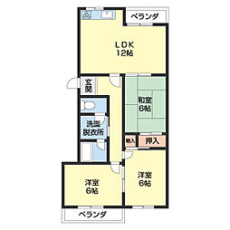 ロビンコート 3LDKの間取図画像