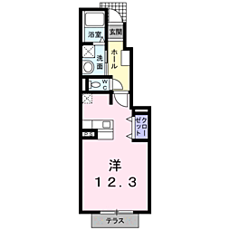 サニーパレス ワンルームの間取図画像
