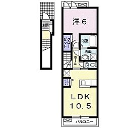 コンフォルト 1LDKの間取図画像