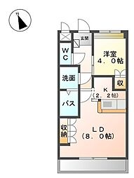 サングリーンナカノ 1LDKの間取図画像
