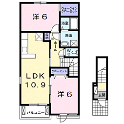 アレグリア 2LDKの間取図画像