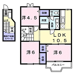 ヴィンヤードハウス2 3LDKの間取図画像