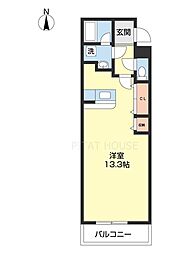 ルーチェ秋月 ワンルームの間取図画像