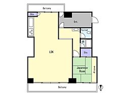 シーボニアマンションB棟 1LDKの間取図画像