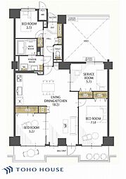 ナイスパークステージ東戸塚 3SLDKの間取図画像