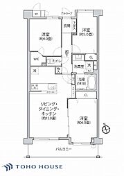 グランノア港北の丘3番館 3LDKの間取図画像