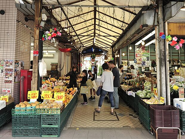 昭和の雰囲気が漂い、どこか懐かしさを感じさせるレトロな商店が建ち並びます。野菜やお肉・惣菜などが、リーズナブルにお買い物ができます。