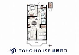 ライオンズマンション岸根公園 2LDKの間取図画像