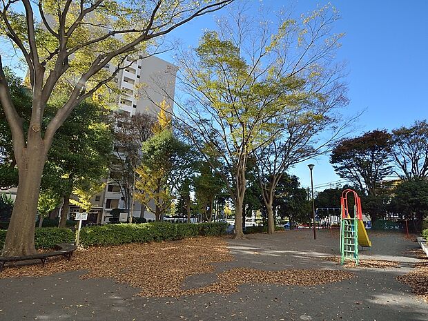 駅から歩いてすぐの公園です。公園で遊んだ後は駅前の商店街でささっとお買い物もでき便利ですね。