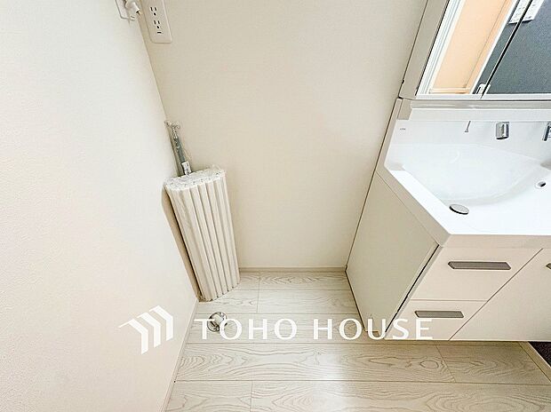 洗濯機を配置しても十分なスペースを確保した設計