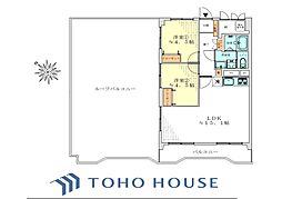 子安台スカイマンション 2LDKの間取図画像