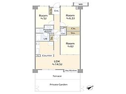 ディアステージ保土ヶ谷 3LDKの間取図画像
