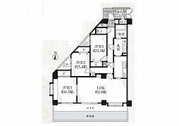 ライオンズヒルズ妙蓮寺 3LDKの間取図画像
