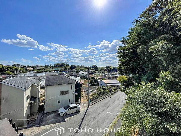 木々の緑がまぶしい、豊かな緑と静寂。ずっと見ていたいと思わせてくれる景色。
