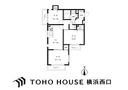 朝日プラザ根岸 3DKの間取図画像