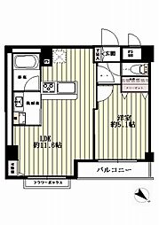 シティフラット菊名 1LDKの間取図画像