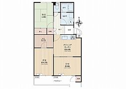 前田ハイツ2号棟 3DKの間取図画像