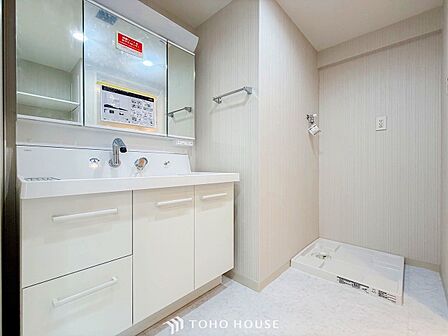 ご家族の1日が始まり、1日の終わりを締めくくる洗面空間。