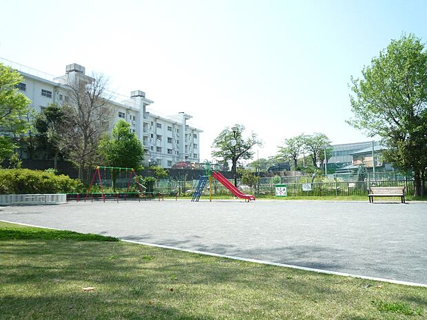 緑が多く、自然が沢山ある公園です。遊び場と休憩スペースが分かれています。子どもの探求心をくすぐる公園です。