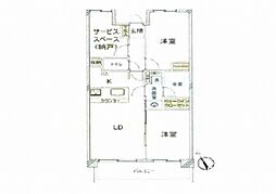 ラディエンス横濱磯子シーグリーン 2SLDKの間取図画像
