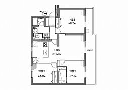 洋光台南第1住宅4-37号棟 3LDKの間取図画像