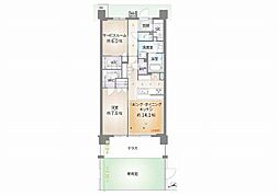 ルネ横浜戸塚 1SLDKの間取図画像