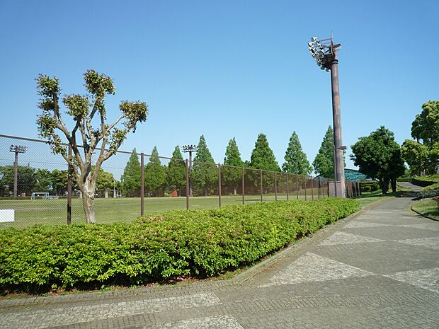 開閉式屋根を備えた屋内プールや6面備えたテニスコートなど充実の総合公園です。