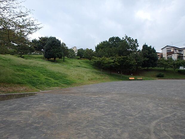晴れた日は富士山まで望める景色のいい公園です。色とりどりの草花で四季の移ろいを感じる住民の憩いの場。
