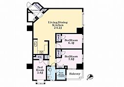グランドステージ海岸通り 3LDKの間取図画像
