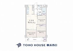 子安台共同ビル 2SLDKの間取図画像